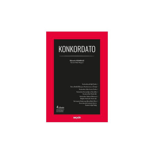 Konkordato 4. Baskı Rüknettin Kumkale 2019/02