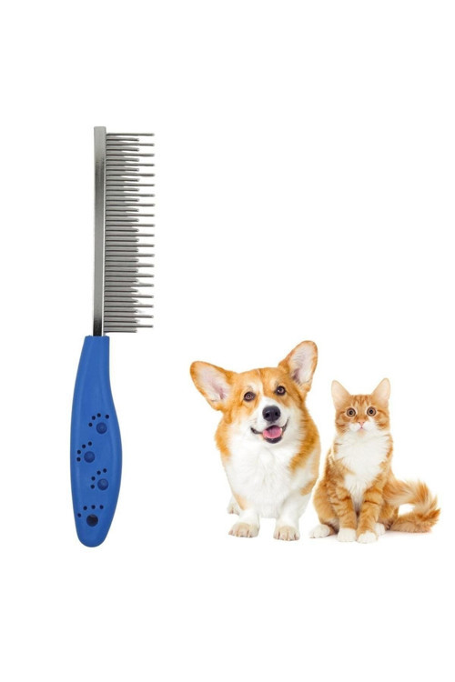 Tüy Açıcı Kedi Köpek Tarağı Fırça Tek Taraflı Metal Kısa Ve Uzun Dişli Tarak Temizlik Bakım Fırçası