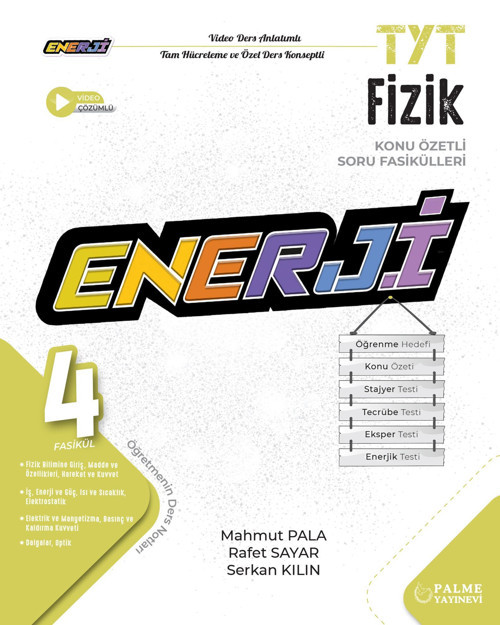 Tyt Enerji Fizik Konu Özetli Soru Fasikülleri (4 Fasikül) Rafet Sayar , Mahmut Pala , Serkan Kılın