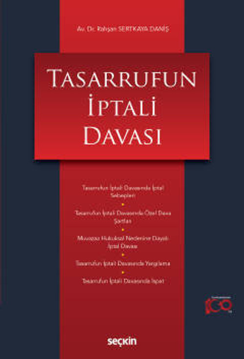 Tasarrufun İptali Davası Rahşan Sertkaya Daniş 1. Baskı, Eylül 2023