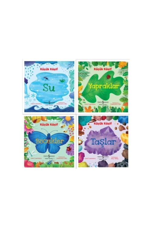 Küçük Kaşif Su - Küçük Kaşif Yapraklar - Küçük Kaşif Taşlar -küçük Kaşif Böcekler 4 Kitap Set
