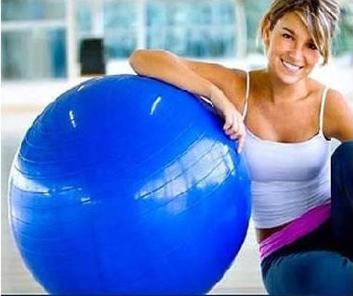 65 Cm Pilates Topu + Pompa Mavi