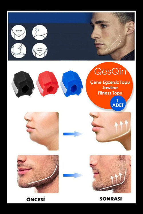 Çene Egzersiz Topu, Jawline Fitness Topu, Çene Egzersiz Aleti ,Çene Ve Boyun Kaslarını Güçlendirir