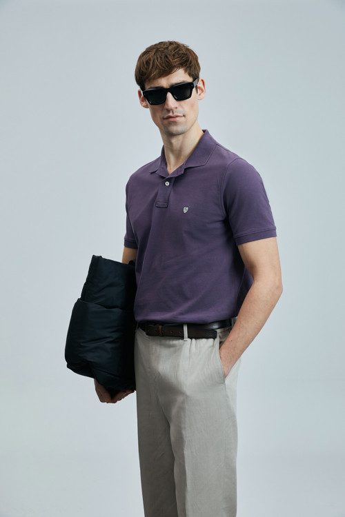 Laon Smart Erkek Polo Tişört Mürdüm