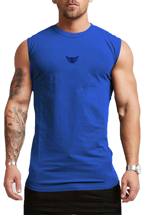 Erkek Nem Emici Hızlı Kuruma Atletik Teknik Performans Sporcu Sıfır Kol T-shirt