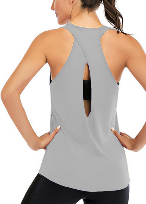 Kadın Cross Running Çapraz Sırtı Açık Antrenman Yoga Spor Atlet Tank Tops 1782