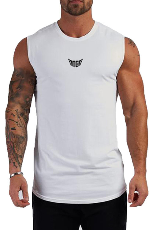 Erkek Nem Emici Hızlı Kuruma Atletik Teknik Performans Sporcu Sıfır Kol T-shirt