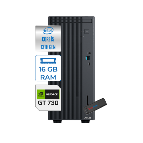 Expertcenter P500MV Intel Core İ5-13420H 16GB Ddr5 4tb SSD WIN11PRO 4GB/GT730 Minitower Masaüstübilgisayar WD5136216512B0DW05+ZETTAUSBBELLEK