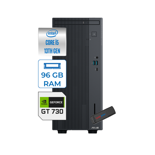 Expertcenter P500MV Intel Core İ5-13420H 96GB Ddr5 4tb SSD Freedos 4GB/GT730 Minitower Masaüstübilgisayar WD5136216512B0DF35+ZETTAUSBBELLEK
