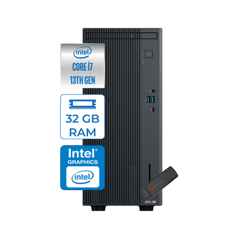 Expertcenter P500MV Intel Core I7-13620H 32GB Ddr5 2tb SSD WIN11PRO Minitower Masaüstübilgisayar WA7136216512B0DW14+ZETTAUSBBELLEK