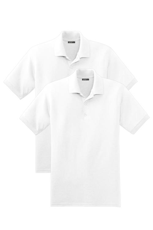 Erkek 2'li Çekmeyen Pamuklu Kumaş Regular Fit Standart Kesim Polo Yaka Tişört POLOYAKA-T-SHIRT2