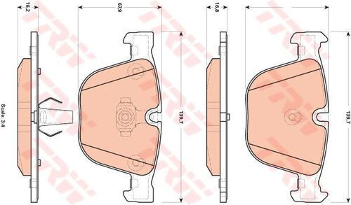 Gdb1892 Fren Balatası Arka Bmw 5 F07Gt 550İ 10- Bmw 7 F04 750İ 09- Bmw X5 E70 4.4M 09- Bmw X6 E71-E72 08-