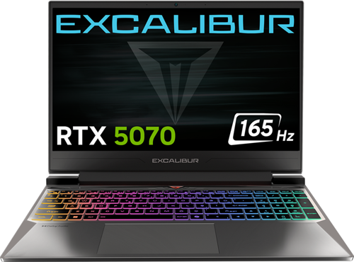 Excalibur G870 i7-13620H 64GB 2TB RTX5070 8GB 165Hz 15.6" Freedos Gaming Laptop G870.1362-EX70X-C