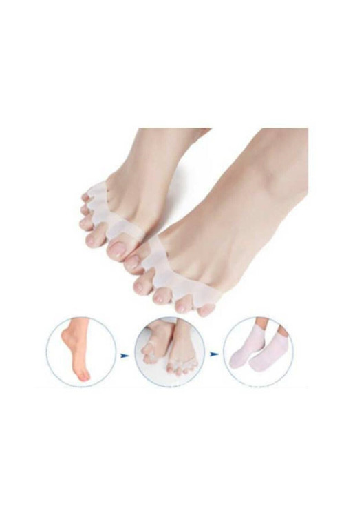 Ayak 5 Parmak Ayıran Silikon Bunyon Ayırıcı Makara Halluks Valgus