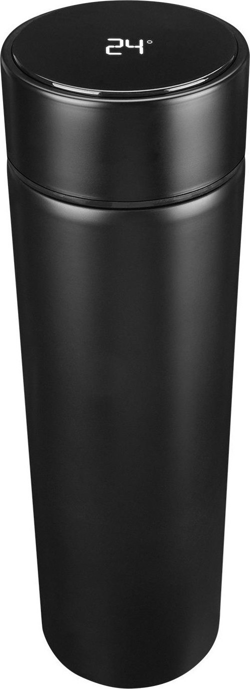 SL-TM01A Mat Siyah 450ML Iç 304 Dış 201 Dijital Sıcaklık Göstergeli Termos