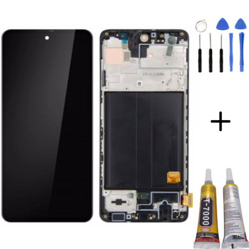 TE Samsung A51 A515F Uyumlu Çıtalı Lcd Ekran + Montaj Kiti