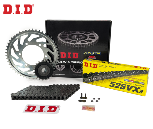 ZİNCİR DİŞLİ SETİ HONDA CBR F SPORT (600 cc) (2001-2002) / HONDA / CBR F SPORT / 600cc / ZİNCİR: DID-525VX3 (Çelik)-112