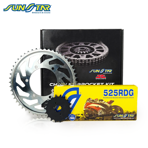 ZİNCİR DİŞLİ SETİ HONDA CBR F SPORT (600 cc) (2001-2002) / HONDA / CBR F SPORT / 600cc / ZİNCİR: SUNSTAR 525RDG (Çelik)