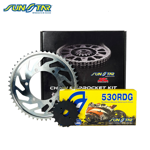 ZİNCİR DİŞLİ SETİ SUZUKI GSX F (600 cc) (1998-2006) / SUZUKI / GSX F / 600cc / ZİNCİR: SUNSTAR 530RDG (Çelik)-118 / ÖN-
