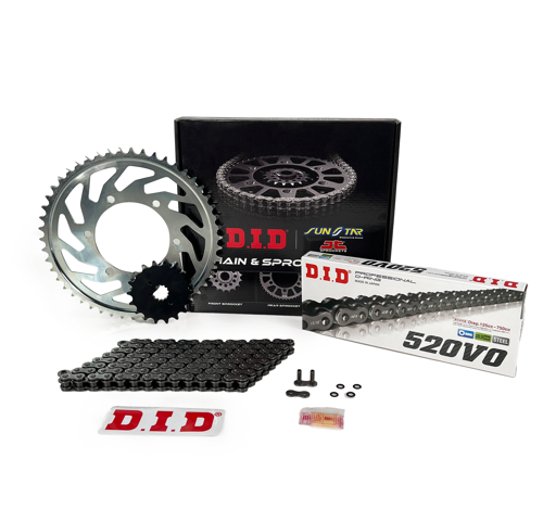 ZİNCİR DİŞLİ SETİ YAMAHA WR F (450 cc) (2003-2006) / YAMAHA / WR F / 450cc / ZİNCİR: DID-520 ORING-114 / ÖN DİŞLİ : SUN