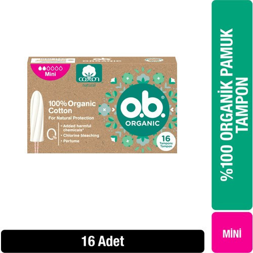 Ob Tampon Organic Mini 16'Lı