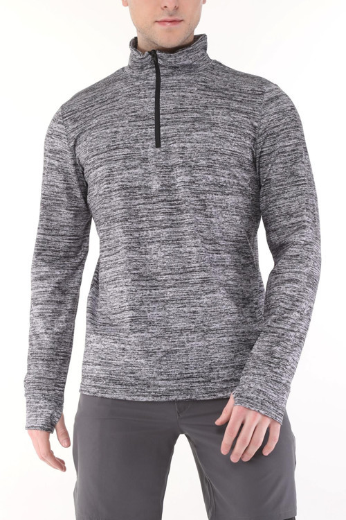 Erkek Running Nem Emici UV Güneşten Koruma Parmaklık Detaylı Uzun Kollu Outdoor Tshirt