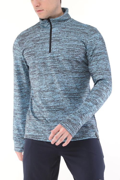 Erkek Running Nem Emici UV Güneşten Koruma Parmaklık Detaylı Uzun Kollu Outdoor Tshirt