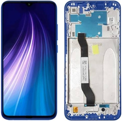Xiaomi Redmi Note 8 Uyumlu Çıtalı Lcd Ekran Dokunmatik Mavi