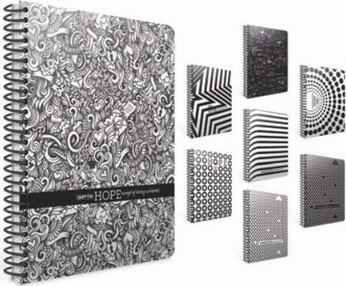 Hope Spiralli Karton Kapak Defter 19X26Cm 80 Yaprak Çizgili (4 Lü Paket) 1194
