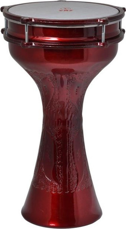 820C-BR Alüminyum Darbuka İşlemeli Statik Bordo 20.cm