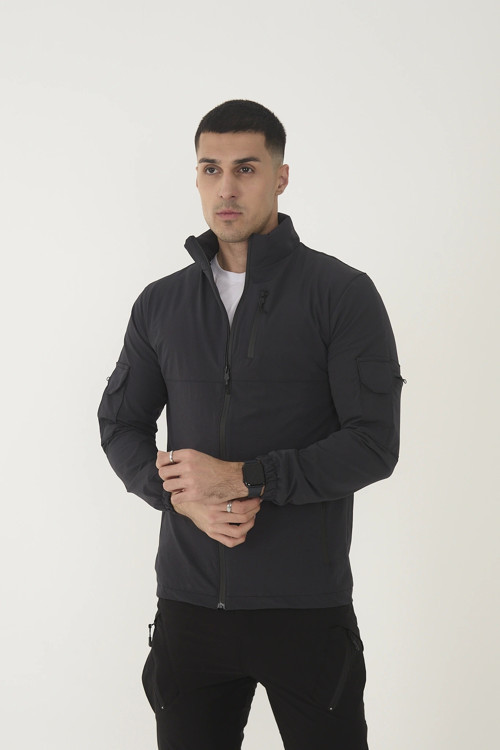 Outdoor Unisex Slim Fit Likralı Su İtici Çok Cepli Mevsimlik Taktik Spor Ceket