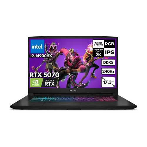 KATANA 17 i9-14900HX 24-GBDDR5 4 TBSSD RTX5070 (8GB-GDDR7) 17.3" 2K QHD 240Hz Freedos B14WGK-048XTRHMF16
