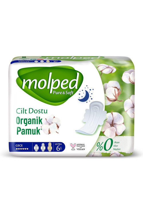 Molped Pure & Soft Pamuklu Ultra Gece Pedi (1 x 6 Adet)