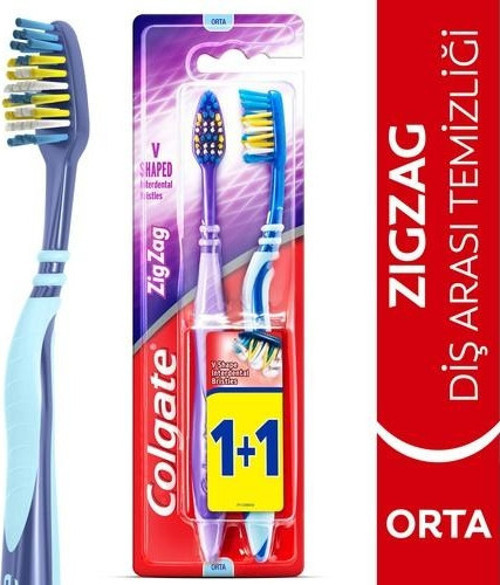 Zig Zag Diş Arası Temizliğiorta Diş Fırçası 1+1
