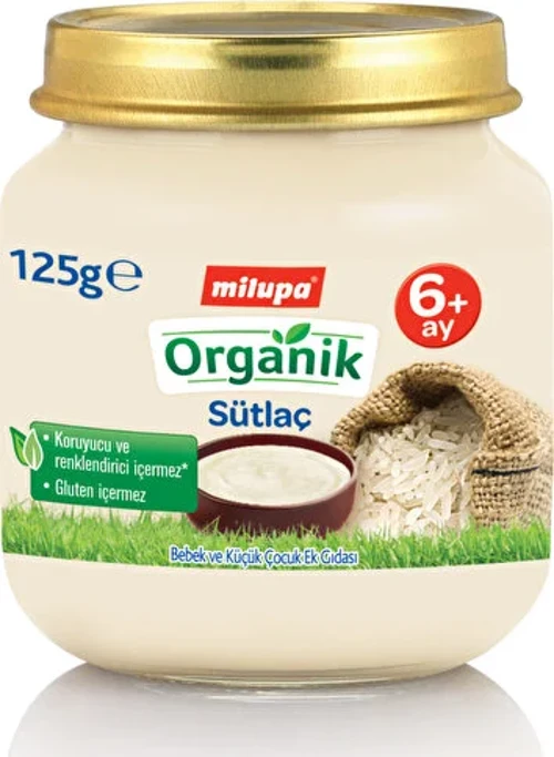 Organik Sütlaç Kavanoz 125 G 6+ Ay