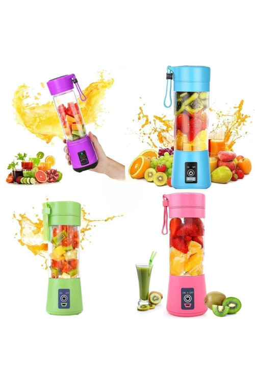 Şarjlı Portatif Taşınabilir El Blenderi Meyve Sıkacağı Mama Karıştırıcı Smoothie Milkshake Blender