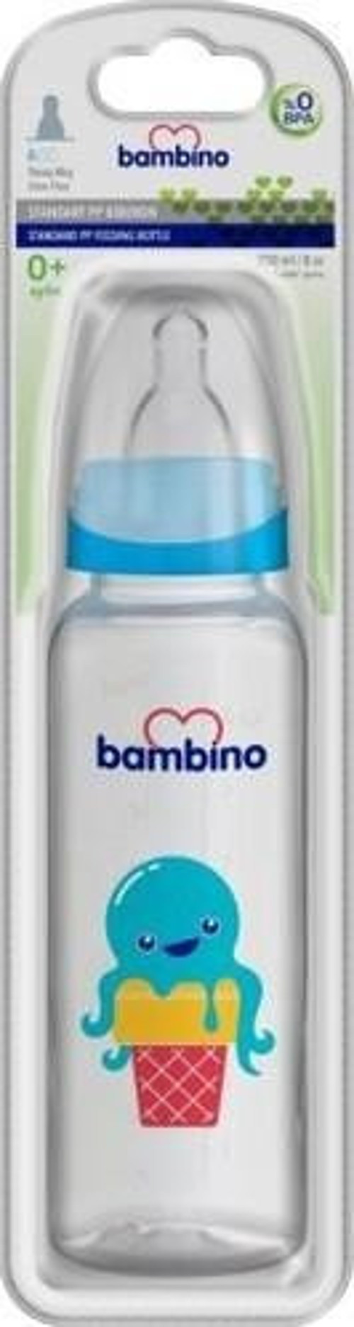 B019 Düz Pp Biberon 250 Ml Mavi