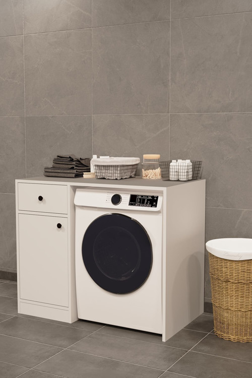 Sena Çamaşır Makinesi Dolabı Beyaz 106x60x88 cm