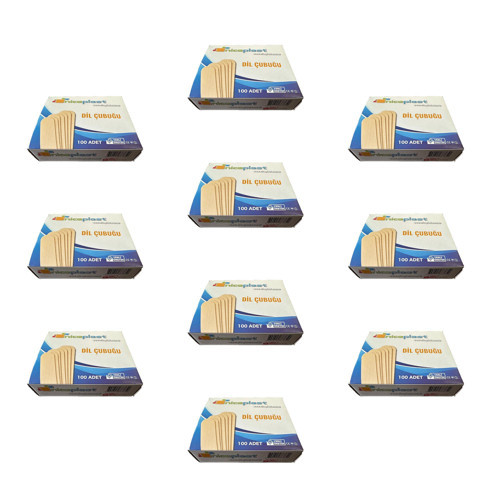 Dil Çubuğu Ahşap Maket Çubukları 2 x 14 Cm. - 50 Adetlik 10 Paket