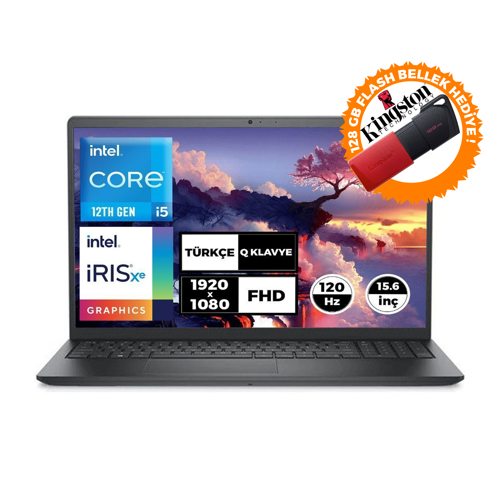 VOSTRO 3520 i5-1235U 32GB 1TB SSD Fdos 15.6"FHD Laptop + 128 GB Flash Bellek N1611PVNB3520U 038