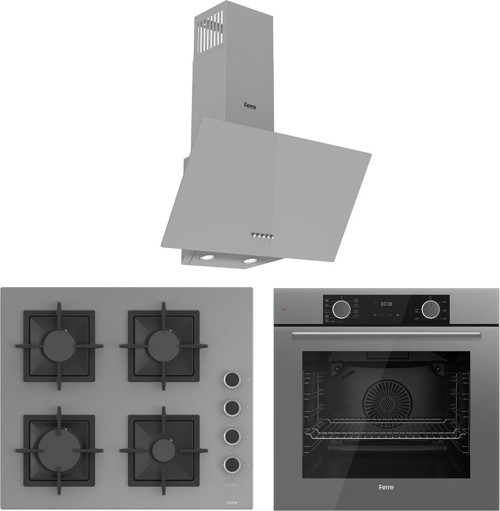 Fryart Sc Serisi Gri 3'lü Ankastre Set ( XE63CPR-SC208-D088 )