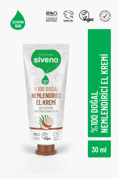 %100 Doğal El ve Vücut Kremi Hindistan Cevizi Avokado Yoğun Nemlendirici Onarıcı Vegan 30 ml