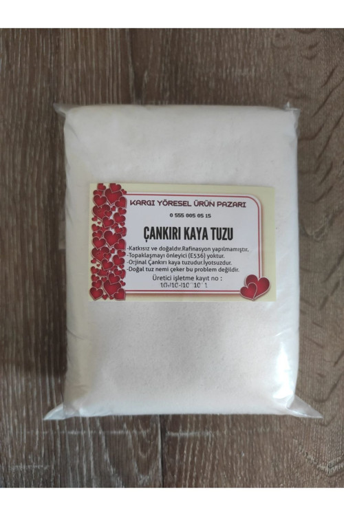 Çankırı Kaya Tuzu-(10 Kg) Ince Öğütme Kristal Tuz Katkısız Ve Doğal
