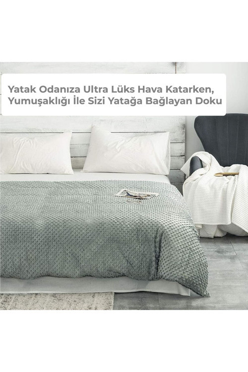 Wellsoft Yorgan / Ağırlıklı Battaniye Nevresimi Tek Kişilik Kış Ve Bahar Ayları İçin, 160X220Cm Gri