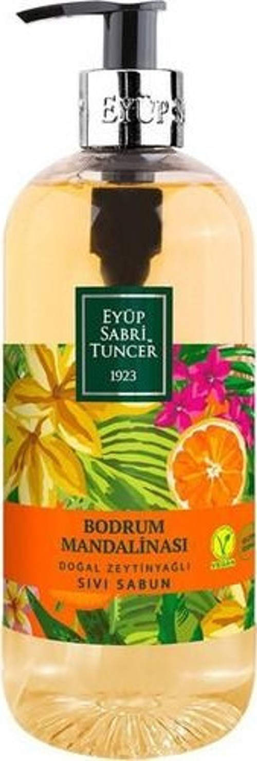 Doğal Zeytinyağlı Sıvı Sabun Bodrum Mandalinası 500 Ml