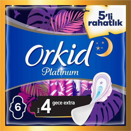 Platinum Gece Extra 6 Adet Tekli Paket Hijyenik Ped