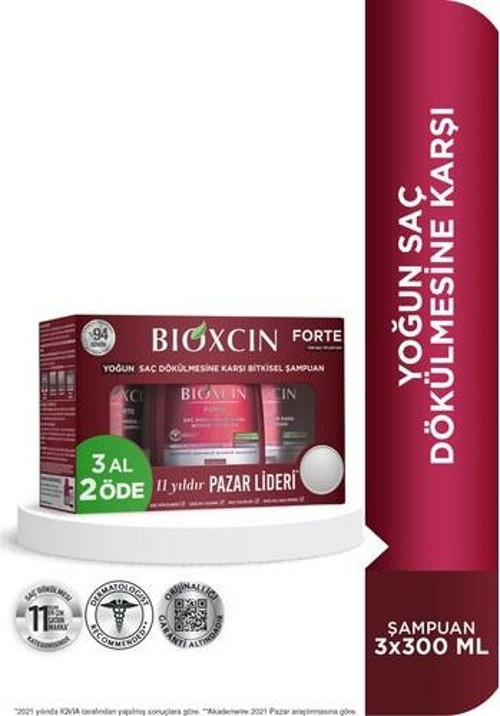 Forte 3 Al 2 Öde Saç Dökülmesine Karşı Bitkisel Şampuan (3 X 300 Ml)