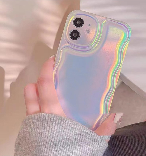 iPhone 11 Uyumlu Puf Sky Degrade Hologramlı Silikon Kılıf