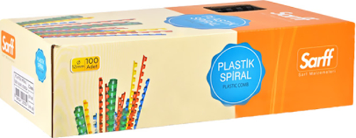 12mm.KIRMIZI DELUX Plastik Spiral 100 Adet