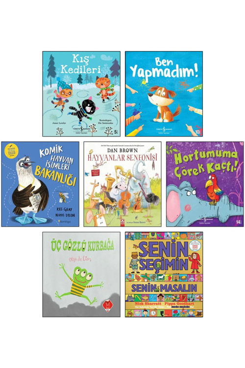 İş Bankası Kültür Yayınları Üç Gözlü Kurbağa Hortumuma Çörek Kaçtı Komik Hayvan İsimleri Bakanlığı Hayvanlar Senfonisi Lui 7Li